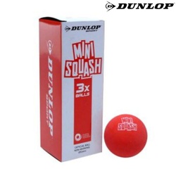 Dunlop Squash Ball Fun Mini 753139 Red 60Mm (Pkt Of 3)