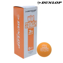 Dunlop Squash Ball Play Mini 753140 Orange 50Mm (Pkt Of 3)
