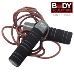 Body Sculpture Skip Rope Leather W/Weight Bk-555E-C/B 9Ft
