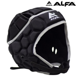 Alfa Head protection guard with grey/black stripe squar rugby