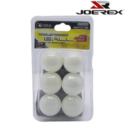 Joerex Table Tennis Balls Std 40Mm Wht(6Pcs)
