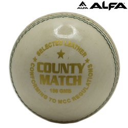 Alfa Cricket Ball County Match 2Pc White 5 1/2 Oz