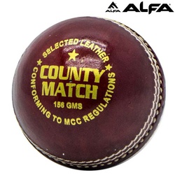 Alfa Cricket Ball County Match 2Pc Red 5 1/2 Oz