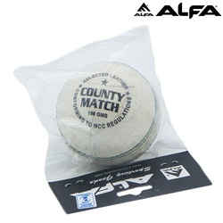 Alfa Cricket Ball County Match 4Pc White 5 1/2 Oz