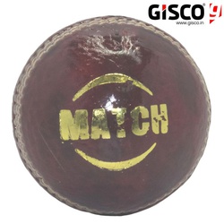 Gisco Cricket Ball Match Youth 4Pc 76319 Red 4 3/4 Oz