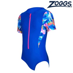 Zoggs Costume digital geo capped sleeve suit