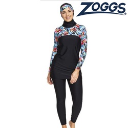 Zoggs Swim suit hybrid tropics modesty suit with h/cover
