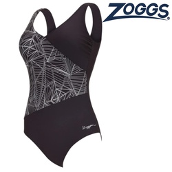 Zoggs Costume linear front crossover scoopback one piece