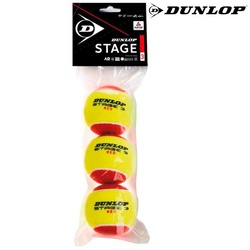Dunlop Tennis Ball D Tb Stage 3 Red 3Polybag 601340 Pack